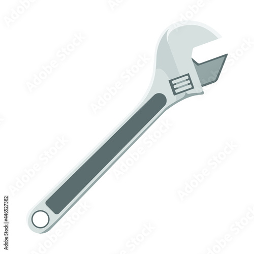 adjustable wrench isolated on white