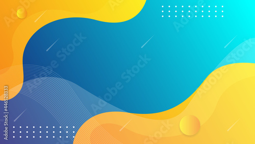 abstract wave background with orange and blue colorr. can be used for banner, flyer, poster, precentation,web , etc . vector design of eps file photo