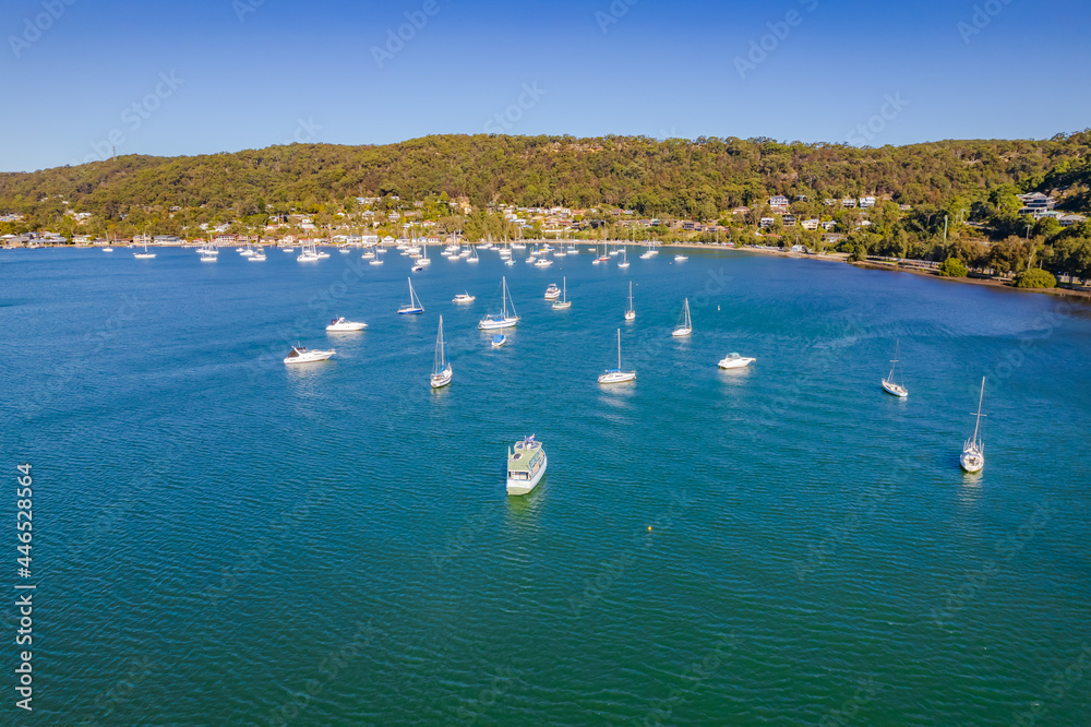 Morning escape - aerial waterscape with boats