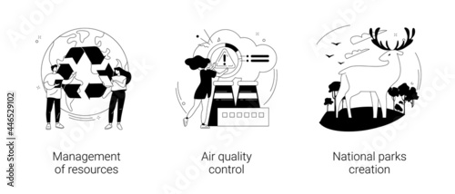 Environmental control abstract concept vector illustrations.