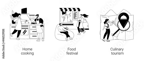 Traditional meal abstract concept vector illustrations.