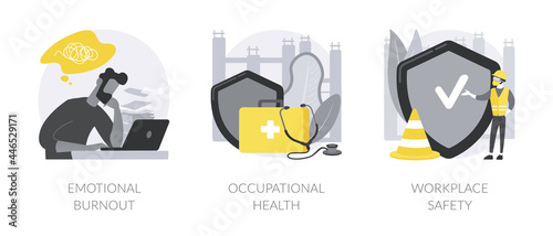 Employee health abstract concept vector illustrations. photo