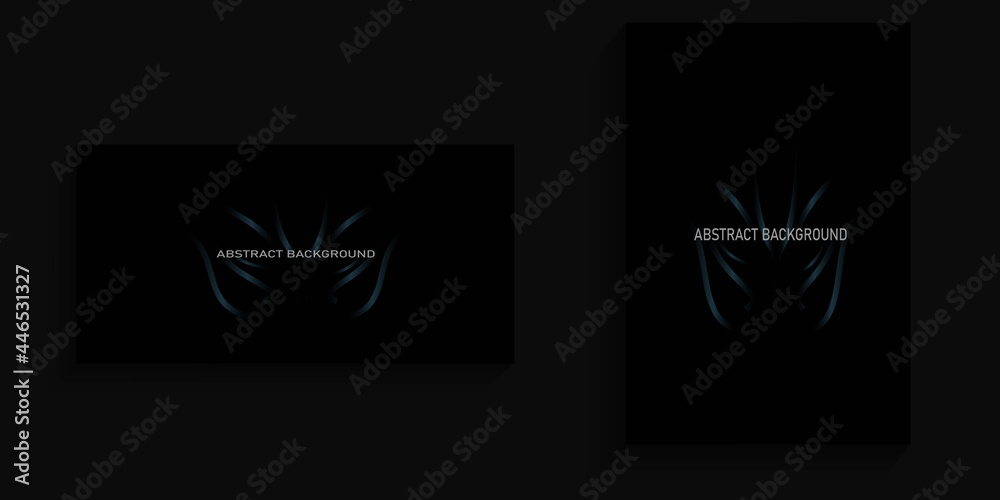 dark background with abstract blue line in the middle for cover, poster, banner, billboard