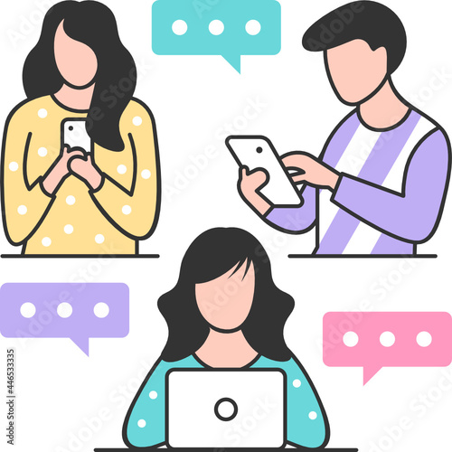 people chatting