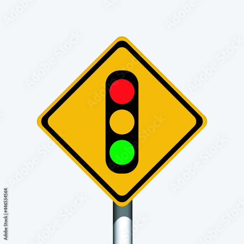 traffic sign for color light vector design