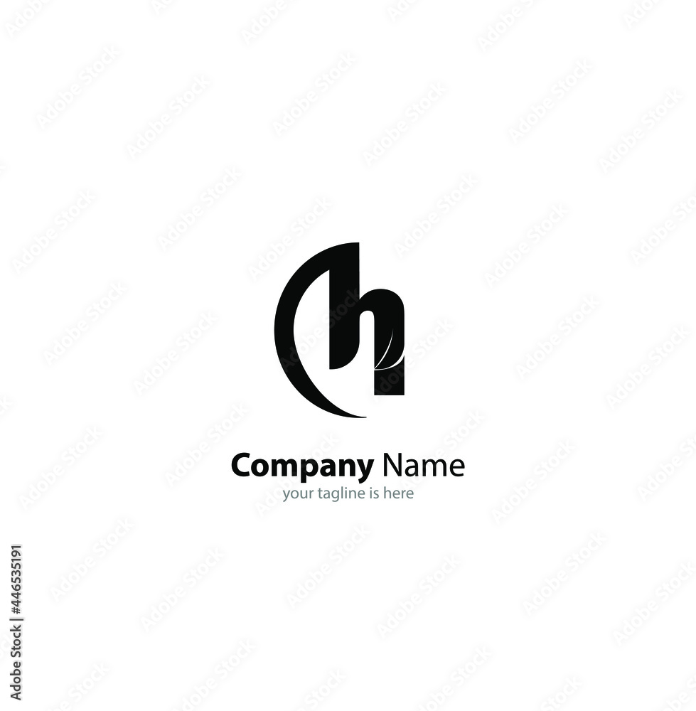 Fototapeta premium luxury letter h logo concept with white background and minimalist style