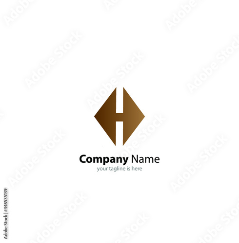 Free Download luxury letter h logo concept with white background and minimalist style - GFXLoad
