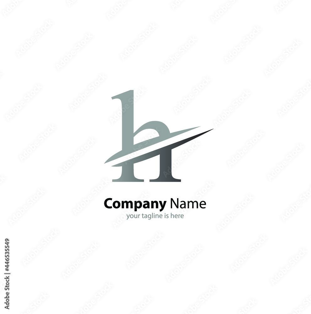 luxury letter h logo concept with white background and minimalist style