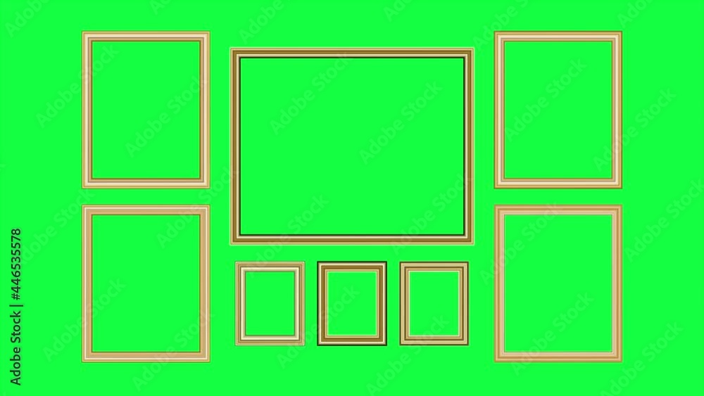 Frame border in any compositions.These objects was isolated on green screen. Frame border in any compositions.These objects was isolated on green screen.