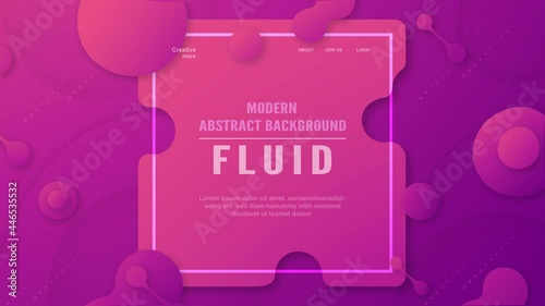 Modern abstract background in liquid and fluid style. Trend design of the world. 3D intro template for web banner, business presentation. This motion graphic was designed in 4K 30fps.
