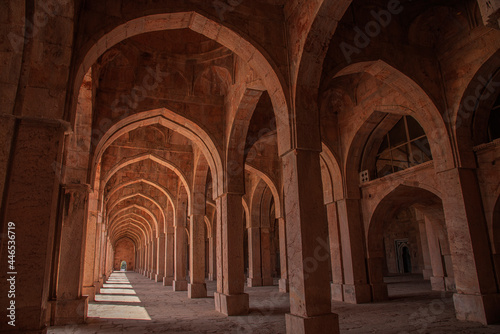 Beautiful arches of Jami masjid, Mandu, Madhya Pradesh, India, Asia. © Harshal