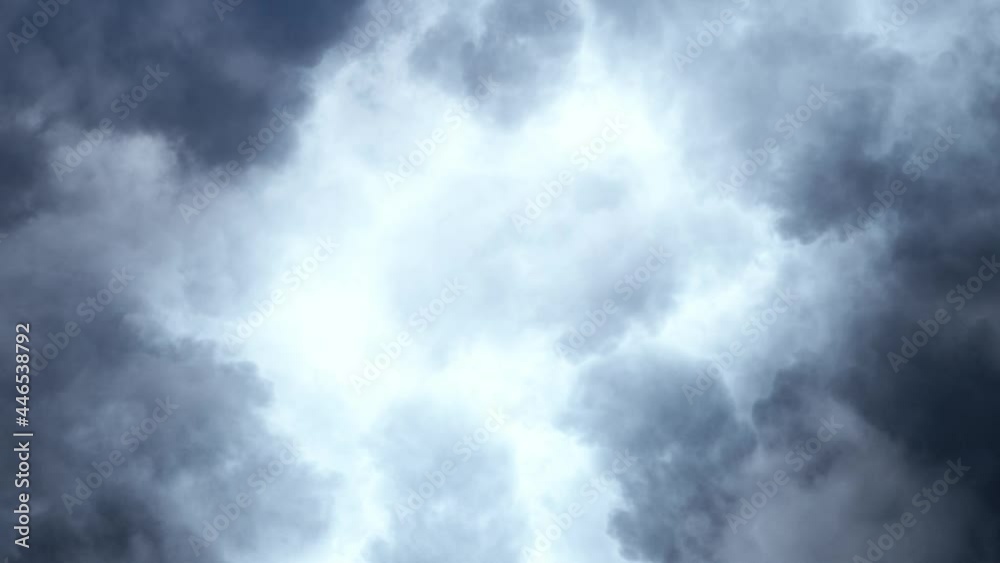 Cinematic Massive thunderstorm moves cumulus clouds. Cinematic Massive thunderstorm moves cumulus clouds.