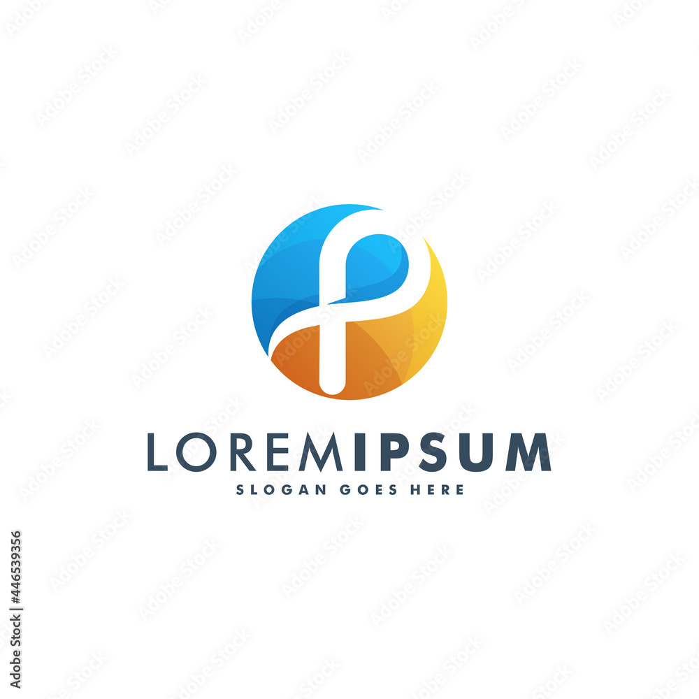 Fototapeta premium Letter P logo design vector illustration