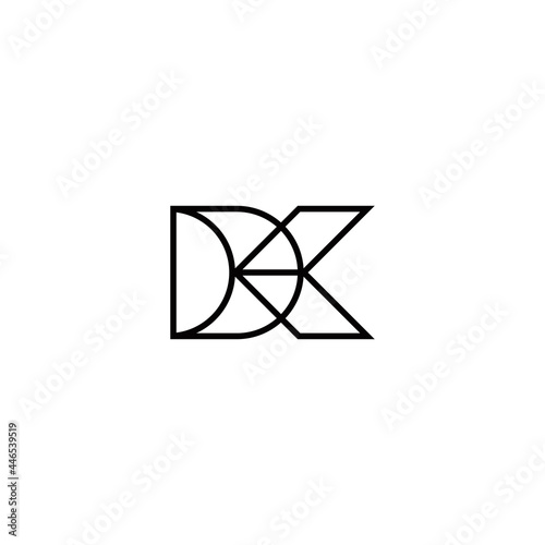 d k dk initial 3d logo design vector template