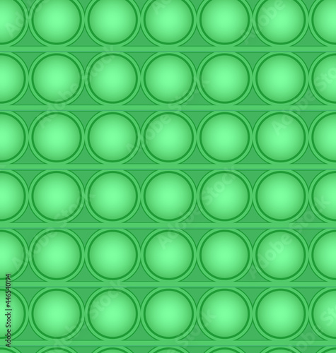 Pop-it viral fidget toy green seamless pattern, vector