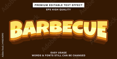 Editable text effect barbecue
