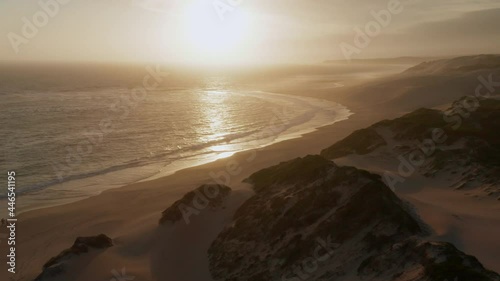 Sardinia Bay Beach And Seascape At Sunset In Port Elizabeth, South Africa. - aerial