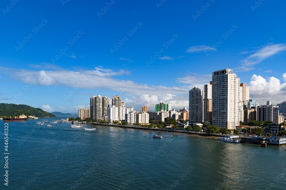 Fototapeta premium Inside of Santos, Brazil harbor