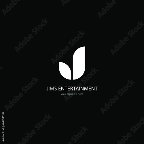 letter j elegant logo concept for company with white background