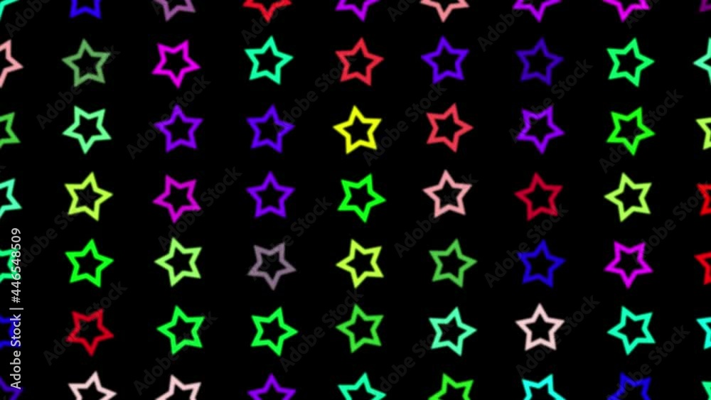 Spinning stars pattern motion graphics with night background Spinning stars pattern motion graphics with night background
