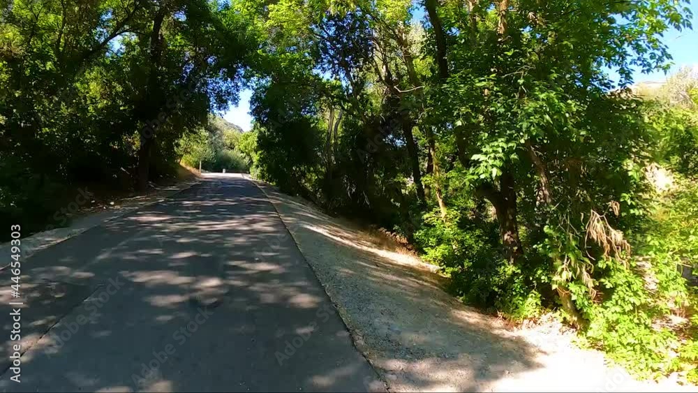 Cycling along a nature trail in the Utah mountains - motion hyper lapse Cycling along a nature trail in the Utah mountains - motion hyper lapse