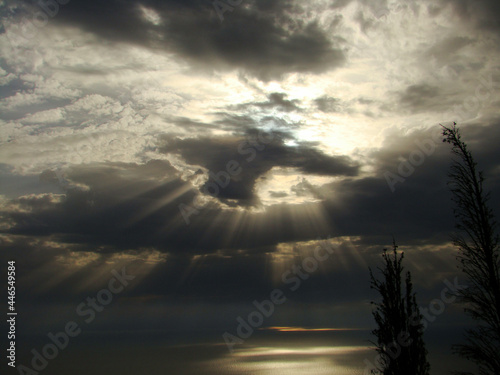 clouds and sun