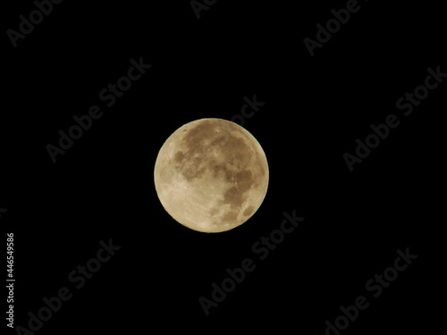 full moon over black