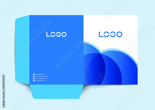 Business folder design cover template, layout for of text and photos, the universal concept cover for a catalog, booklet, leaflet, banners, vector background.