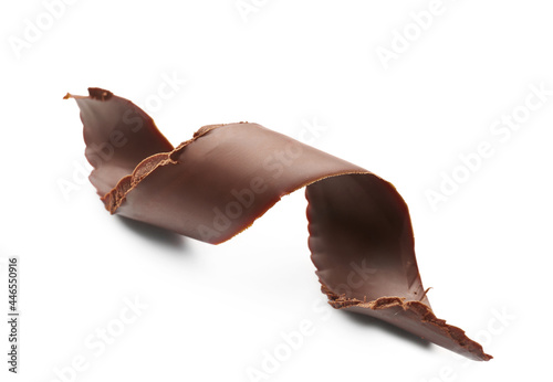 Delicious chocolate curl on...