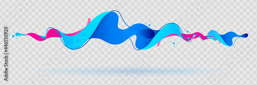 Multicolored abstract fluid sound wave. Vector illustration.