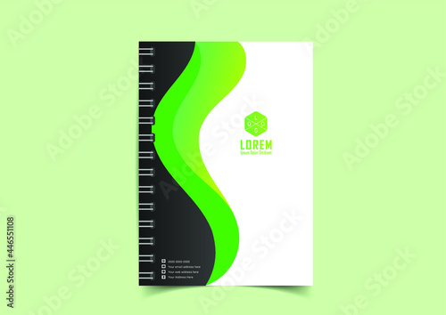 vector abstract cover notebook design. Planner and diary cover for print. Abstract design for copybook brochures and school books. Notebook paper. Brochure, book, magazine template