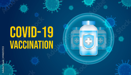 Time to vaccinate background. Suitable for landing page, banner and another design purpose.