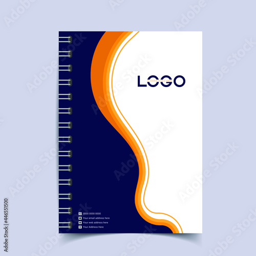 Minimal vector abstract cover notebook design. Planner and diary cover for print. Abstract design for copybook brochures and school books. Notebook paper