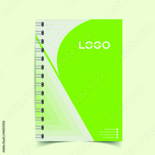 Minimal vector abstract cover notebook design. Planner and diary cover for print. Abstract design for copybook brochures and school books. Notebook paper