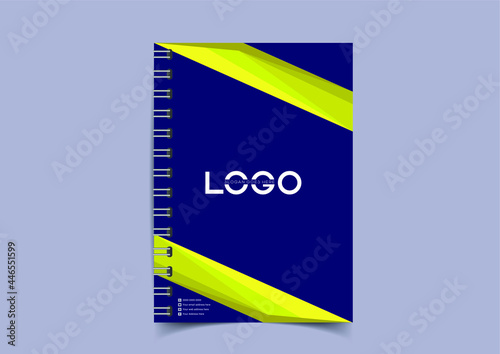 Minimal vector abstract cover notebook design. Planner and diary cover for print. Abstract design for copybook brochures and school books. Notebook paper. Brochure, book, magazine template