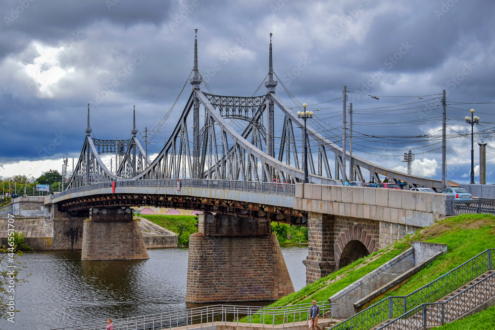 Fototapeta premium Iron bridge in Tver city