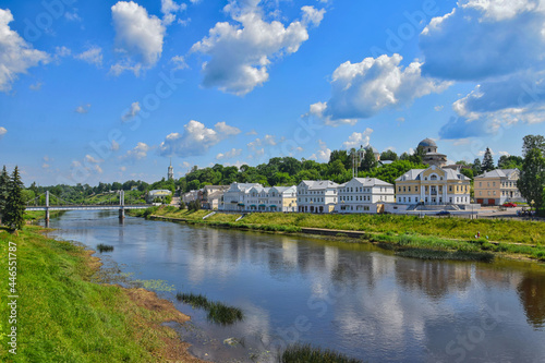 Scenic view of the Torzhok city embankment