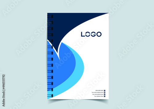 Minimal vector abstract cover notebook design. Planner and diary cover for print. Abstract design for copybook brochures and school books. Notebook paper. Brochure, book, magazine template