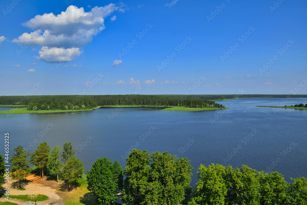 Sunny day landscape of the Lake Seliger