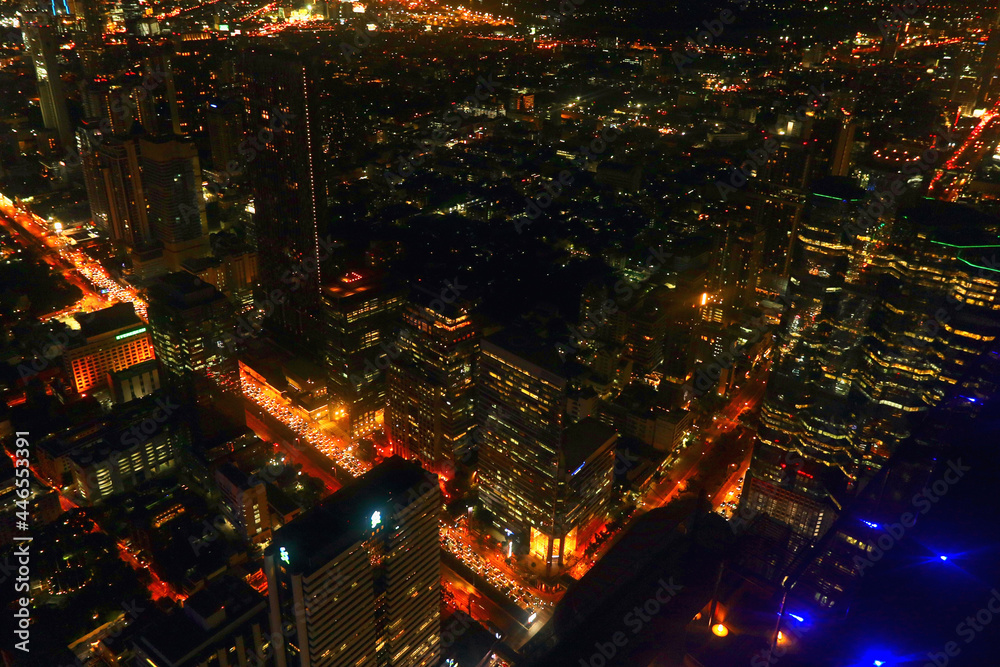 Obraz premium view of the city light in the night