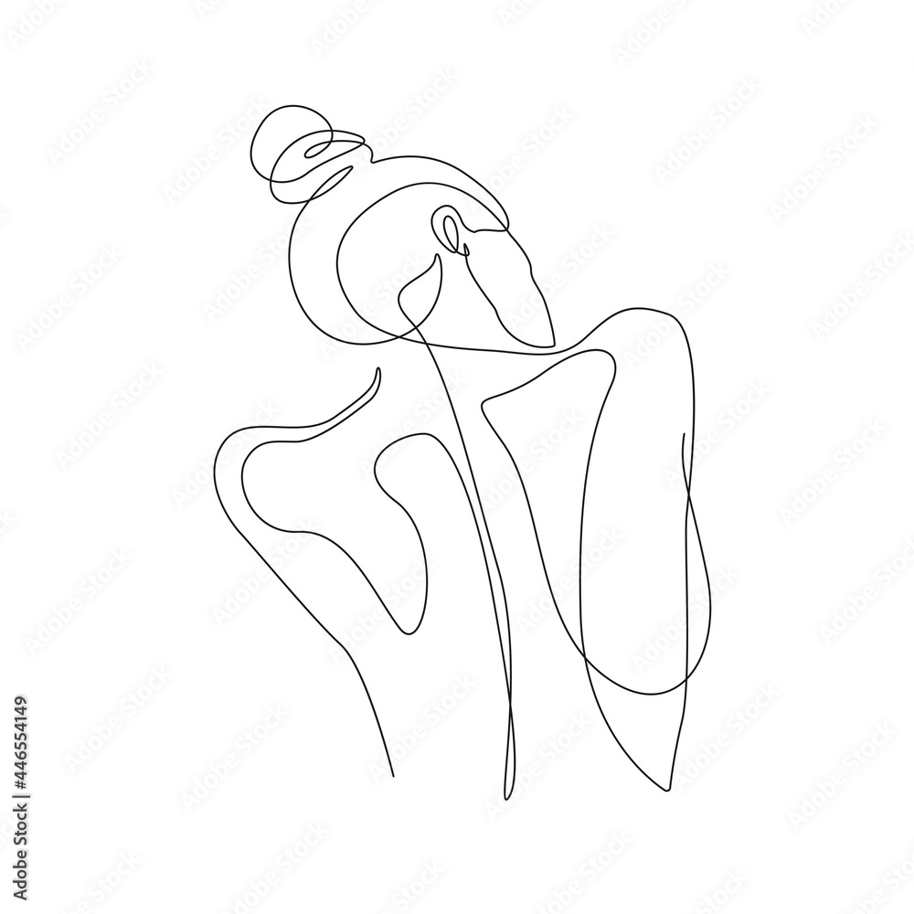 One Line Modern Nude Woman Drawing Female Body Line Art Drawing For 