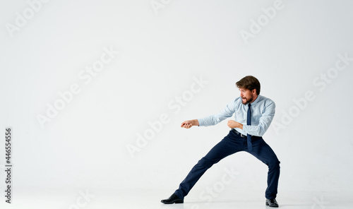 manager in shirt with tie office work emotions