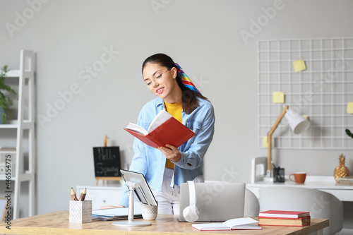 Female student preparing fo...