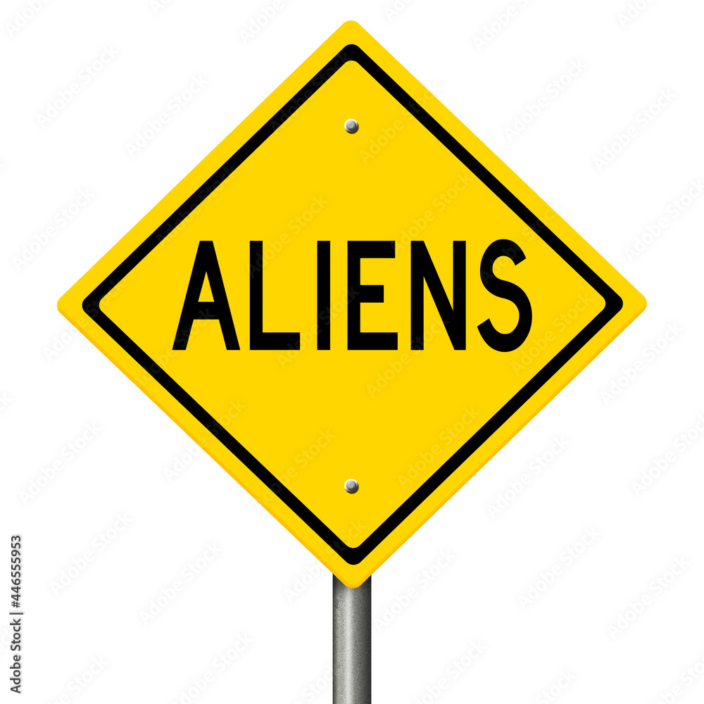 Rendering of a yellow highway sign Rendering of a yellow highway sign
