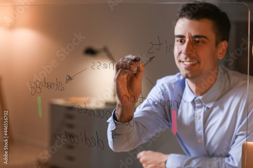 Businessman working in offi...