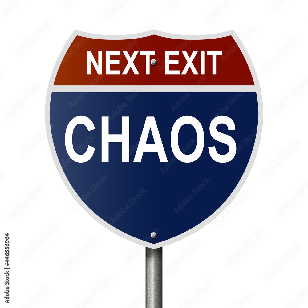 Rendering of a red, white and blue sign in the style of interstate freeway markers Rendering of a red, white and blue sign in the style of interstate freeway markers