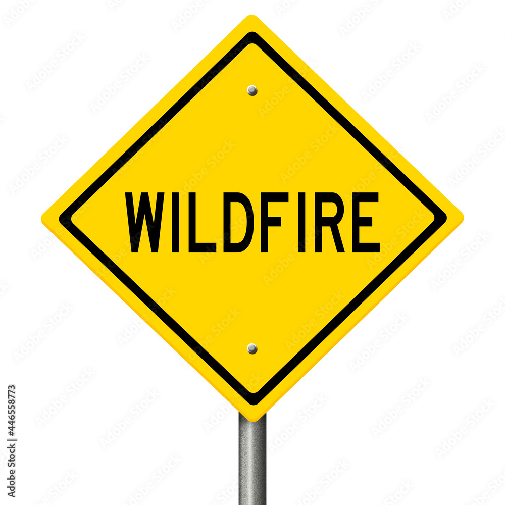 Rendering of a yellow highway sign Rendering of a yellow highway sign