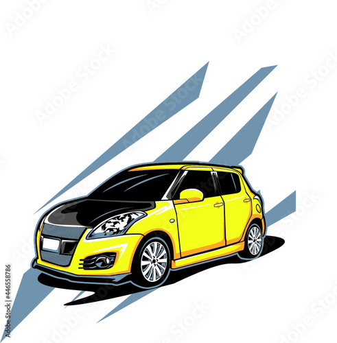 car on white background