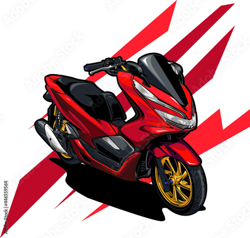 illustration of an motorcycle