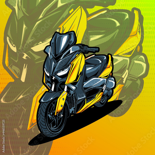 illustration of an motorcycle